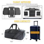 SUOCO Convertible Garment Duffle Bag for Travel, Suit Bags with Vacuum Compression Bag, 2 in 1 Hanging Duffel Dress Carry On Suitcase for Men Women, Black