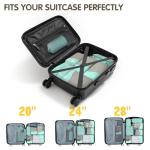 HWAEYEM Compression Packing Cubes 8 Set, Dual Zipper Compression Packing Cubes for Travel, See-Through Mesh Packing Bags for Suitcases, packing cubes with shoe bag