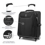 Travelpro Maxlite 5 Softside Expandable Upright 2 Wheel Carry-on Luggage, Lightweight, 20-Inch — Black