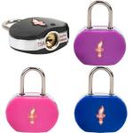 DUALCROWN 4 Pack Luggage Lock TSA Approved Locks with Key, TSA Approved Travel Lock,Suitcase Lock TSA Approved Chrome Plated Ring Body for Backpacks, Bags and Luggage, 4 Pack Family Set