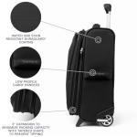 Travelpro Maxlite 5 Softside Expandable Upright 2 Wheel Carry-on Luggage, Lightweight, 20-Inch — Black