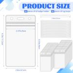 Oomcu 60 PCS Clear Plastic Luggage Tags Holders Bulk - Cruise ID Card Badge Label Tag Holder with Loops Straps for Suitcases, Backpacks, Travel, Office, Business Supplies,Baggage Name Tags (60)