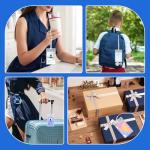 Oomcu 60 PCS Clear Plastic Luggage Tags Holders Bulk - Cruise ID Card Badge Label Tag Holder with Loops Straps for Suitcases, Backpacks, Travel, Office, Business Supplies,Baggage Name Tags (60)