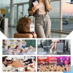 Oomcu 60 PCS Clear Plastic Luggage Tags Holders Bulk - Cruise ID Card Badge Label Tag Holder with Loops Straps for Suitcases, Backpacks, Travel, Office, Business Supplies,Baggage Name Tags (60)