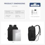 LOVEVOOK Travel Laptop Backpack for Men, 45L Large Carry On Backpack Personal Item Size, Airline Approved Waterproof Bookbag with 2 Packing Cubes Fits 17.3" Laptop, Black