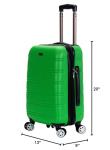 Rockland Melbourne Hardside Expandable Spinner Wheel Luggage, Green, Carry-On 20-Inch
