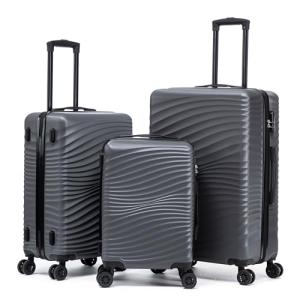 Rosamo Luggage Sets 3 Piece, ABS Suitcase Set (20/24/28), Hardside luggage with Spinner Wheels, Travel Luggage, 22x14x9 Airline Approved Carry on, Lightweight Luggage with High-Security Lock