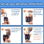 iGurutr TSA Locks 4-Pack - Ultra Lightweight Travel & Gym Combo Locks (54g Each!), TSA Approved Secure Luggage Locks for Suitcases, School Backpacks, Lockers - 3-Digit Code, 2.36in Compact Design