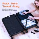 Rosamo Luggage Sets 3 Piece, ABS Suitcase Set (20/24/28), Hardside luggage with Spinner Wheels, Travel Luggage, 22x14x9 Airline Approved Carry on, Lightweight Luggage with High-Security Lock