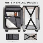 Hulsin Carry On Luggage with TSA Lock, Carry on Suitcase 22x14x9 Airline Approved, Carry-on luggage with 360° Spinner Wheels, Hardside 20 Inch Lightweight Hard Shell Suitcase (White, 20-Inch)