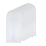 Garment Bags for Hanging Clothes 24'' x 40'' Suit Hanging Garment Bags White Breathable Suit Covers for Closet Full Zipper Dust Cover for Suits Dance Clothes Closet Pack of 6