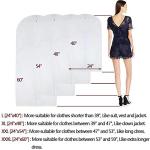 Garment Bags for Hanging Clothes 24'' x 40'' Suit Hanging Garment Bags White Breathable Suit Covers for Closet Full Zipper Dust Cover for Suits Dance Clothes Closet Pack of 6