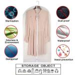 Garment Bags for Hanging Clothes 24'' x 40'' Suit Hanging Garment Bags White Breathable Suit Covers for Closet Full Zipper Dust Cover for Suits Dance Clothes Closet Pack of 6