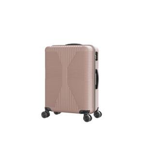 Karl home 24" Check-in Luggage, PP Hardside Checked Medium Suitcase with Wheels, Waterproof Durable Rolling Luggage with Built-in Lock for Travel Business, Rose Gold