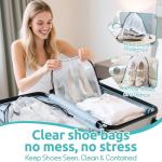 ALL INCLUDED - 12 Set Packing Cubes for Suitcases Carry On, Travel Essentials/Accessories Luggage Organizer Bags Set, Includes Cubes, Shoes Bag, Matte Cosmetic Bag, Zipper Bags