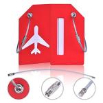 2Pack Silicone Luggage Tag with Name ID Card Perfect to Quickly Spot Luggage Suitcase by Ovener Red Color