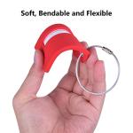 2Pack Silicone Luggage Tag with Name ID Card Perfect to Quickly Spot Luggage Suitcase by Ovener Red Color