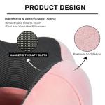 urnexttour Neck Pillow Airplane-2 Pack Memory Foam Travel Pillow, Soft Support Travel Neck Pillow for Travelling, Sleeping Rest, Car, Train and Home Use (Grey&Pink)