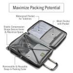 Samsonite Octiv Lightweight Hardshell 20-Inch Carry-On Luggage - Durable & Impact Resistant, 360° Aero Trac Spinner Wheels, Adjustable Telescopic Handle, Expandable Suitcase, TSA Approved Lock - Blue