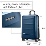 Samsonite Octiv Lightweight Hardshell 20-Inch Carry-On Luggage - Durable & Impact Resistant, 360° Aero Trac Spinner Wheels, Adjustable Telescopic Handle, Expandable Suitcase, TSA Approved Lock - Blue