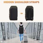 Hautton Convertible Travel Garment Bag, 2-in-1 Carry On Duffel Backpack Shoulder Bag for Men Women, Hanging Suitcase Business Overnight Weekender Luggage Bag for Air Travel