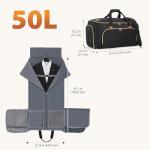 Hautton Convertible Travel Garment Bag, 2-in-1 Carry On Duffel Backpack Shoulder Bag for Men Women, Hanging Suitcase Business Overnight Weekender Luggage Bag for Air Travel