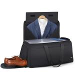 Convertible Travel Garment Bag, Carry on Garment Duffel Bag, 2 in 1 Hanging Dress Suitcase Suit Travel Bags for Business Trips with Shoe Compartment & Multiple Pockets, AGPTEK (Black)