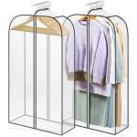 LANDNEOO 2 Pack Clear Garment Bags for Hanging Clothes with Zippers on Double Sides - 10'' Clothes Storage for Coat, Dress, and Fur in Closet - 40'' Long Suit Bags