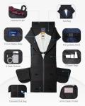 Convertible Travel Garment Bag, Carry on Garment Duffel Bag, 2 in 1 Hanging Dress Suitcase Suit Travel Bags for Business Trips with Shoe Compartment & Multiple Pockets, AGPTEK (Black)