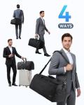 Convertible Travel Garment Bag, Carry on Garment Duffel Bag, 2 in 1 Hanging Dress Suitcase Suit Travel Bags for Business Trips with Shoe Compartment & Multiple Pockets, AGPTEK (Black)