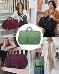 MILADA Carry On Luggage Bags for Travel Large Foldable Duffle Bag for Travel Lightweight Personal Bags for Airplanes Weekend Overnight Bags for Women Mens Travel Bag, Forest Green