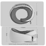 Vzpeun Travel Pillow, Hooded Neck Pillow Airplane for Sleeping, Memory Foam Traveling Pillow for Long Flights, Portable Plane Accessories (Light Gray)