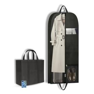 Travel Garment Suit Bag for Hanging Clothes 54", Suit bags for Closet Storage with Pockets Gusseted Garment bag for Men Suits Shirts Tuxedos Dresses Coats, Suit Cover Bags With Handles and Zipper