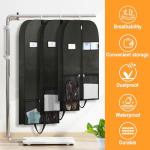 Travel Garment Suit Bag for Hanging Clothes 54", Suit bags for Closet Storage with Pockets Gusseted Garment bag for Men Suits Shirts Tuxedos Dresses Coats, Suit Cover Bags With Handles and Zipper