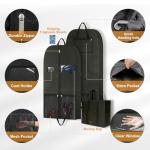 Travel Garment Suit Bag for Hanging Clothes 54", Suit bags for Closet Storage with Pockets Gusseted Garment bag for Men Suits Shirts Tuxedos Dresses Coats, Suit Cover Bags With Handles and Zipper