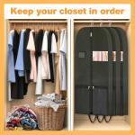 Travel Garment Suit Bag for Hanging Clothes 54", Suit bags for Closet Storage with Pockets Gusseted Garment bag for Men Suits Shirts Tuxedos Dresses Coats, Suit Cover Bags With Handles and Zipper