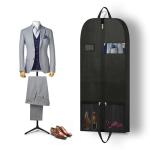 Travel Garment Suit Bag for Hanging Clothes 54", Suit bags for Closet Storage with Pockets Gusseted Garment bag for Men Suits Shirts Tuxedos Dresses Coats, Suit Cover Bags With Handles and Zipper