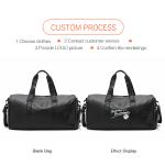 Custom logo Men's Fitness Sports Bag Duffel Oil Wax Pu Leather waterproof Swimming bag Travel Bag personality customization