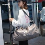 Custom logo Men's Fitness Sports Bag Duffel Oil Wax Pu Leather waterproof Swimming bag Travel Bag personality customization