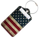 Luggage Tags for Suitcases, 2 Pack Cute PU Leather Suitcase Tag Identifiers TSA Approved with Stainless Steel Loop and Address Card for Baggage Tag for Cruise Airport Travel Essentials by Chelmon