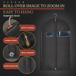 10 Pack 40-inch Garment Bags for Travel, Garment Bags for Hanging Clothes with Zipper and Visible Transparent Window，Black