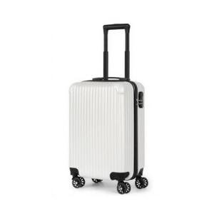 AGVOTK 21.5" Carry-On Luggage, Lightweight Hardside Suitcase with Spinner Wheels,Airline Approved (Beige-Vertical Stripe)