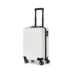 AGVOTK 21.5" Carry-On Luggage, Lightweight Hardside Suitcase with Spinner Wheels,Airline Approved (Beige-Vertical Stripe)