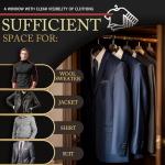 10 Pack 40-inch Garment Bags for Travel, Garment Bags for Hanging Clothes with Zipper and Visible Transparent Window，Black