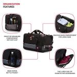 SwissGear Apex Duffle Bag for Travel and Gym with Bungee-Cord System