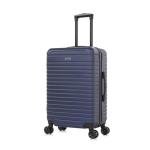 InUSA DEEP Luggage with GEL Handle | Spacious Traveling Suitcases, Travel Suitcase with Dual Spinner Wheels and Studs | 24 Inch Medium Hardside Luggage | Blue