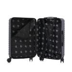 InUSA DEEP Luggage with GEL Handle | Spacious Traveling Suitcases, Travel Suitcase with Dual Spinner Wheels and Studs | 24 Inch Medium Hardside Luggage | Blue