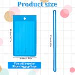 IANFAN 100 Pcs Luggage Tags for Suitcases, Plastic Backpack Bag Baggage Name Tag with Reinforcement Hole Waterproof Luggage Tag Suitcase Tags for Luggages Identifiers Colorful Baggage Name ID Labels