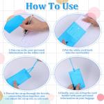 IANFAN 100 Pcs Luggage Tags for Suitcases, Plastic Backpack Bag Baggage Name Tag with Reinforcement Hole Waterproof Luggage Tag Suitcase Tags for Luggages Identifiers Colorful Baggage Name ID Labels