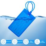 IANFAN 100 Pcs Luggage Tags for Suitcases, Plastic Backpack Bag Baggage Name Tag with Reinforcement Hole Waterproof Luggage Tag Suitcase Tags for Luggages Identifiers Colorful Baggage Name ID Labels